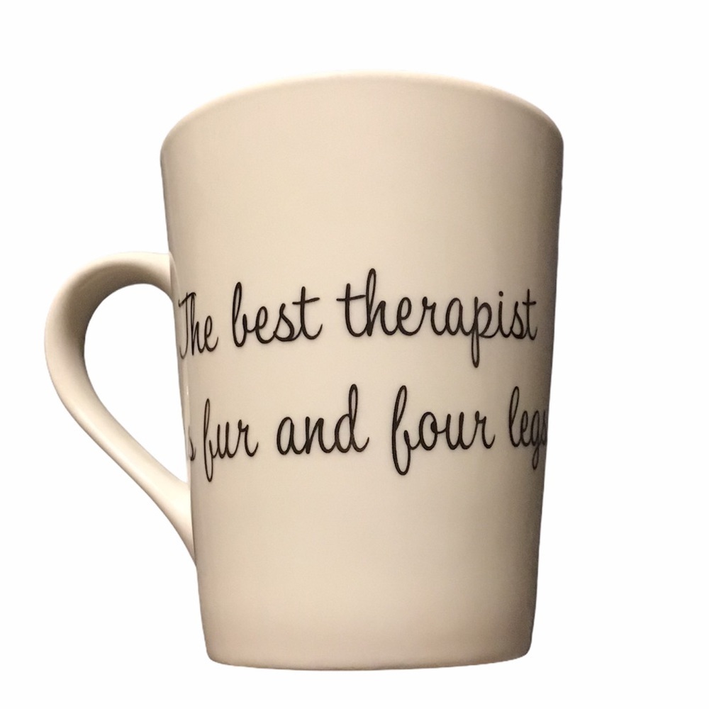 NWT The Best Therapist Has Fur & Four Legs Mug / Cup